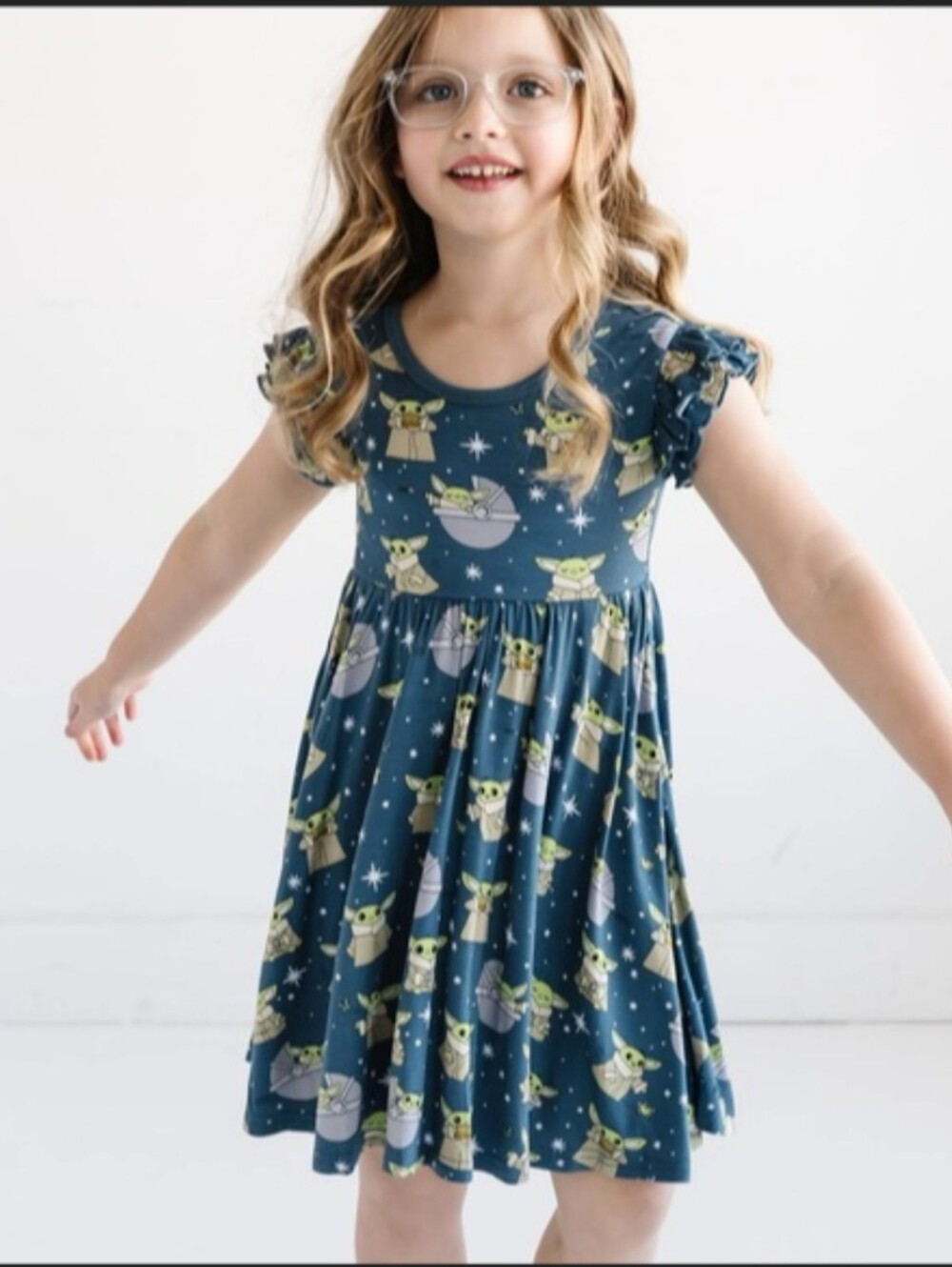 Little Sleepies Flutter Twirl Dress – Star Wars Grogu, size 6